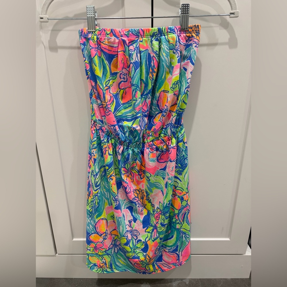 Lilly Pulitzer Colorful Floral Strapless Dress XXS